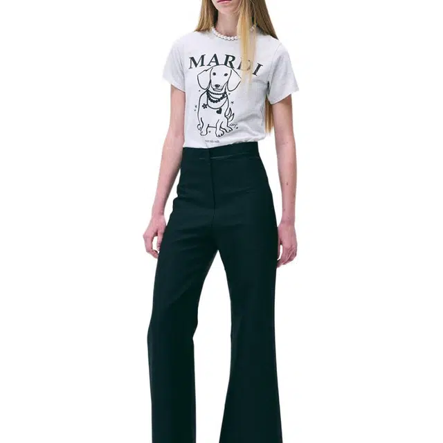 MARDI MERCREDI FW24 PEARL NECKLACE-OATMEAL BLACK T