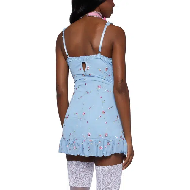 Dolls Kill Sugar Thrillz I'm Baby Mini Slip Dress