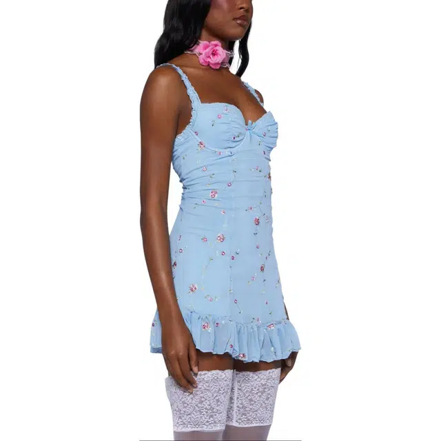 Dolls Kill Sugar Thrillz I'm Baby Mini Slip Dress