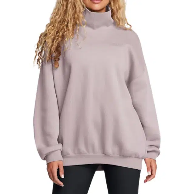 Under Armour Icon Fleece Oversized Mock Crew