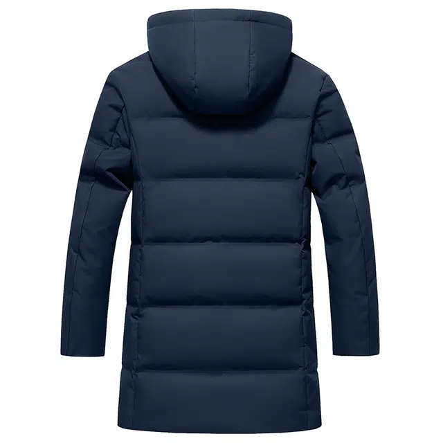 雅鹿 商务休闲高充绒男士中长款可拆卸帽 时尚百搭连帽极寒羽绒服冬季 男款