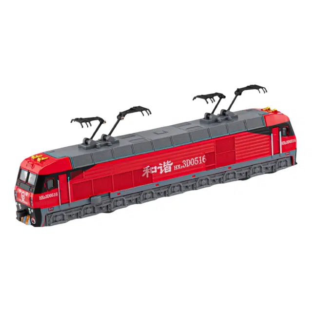 驰誉车玩 东风和谐号火车 车门可开 电池行驶 收藏摆件 亮灯响声 合金 成品模型