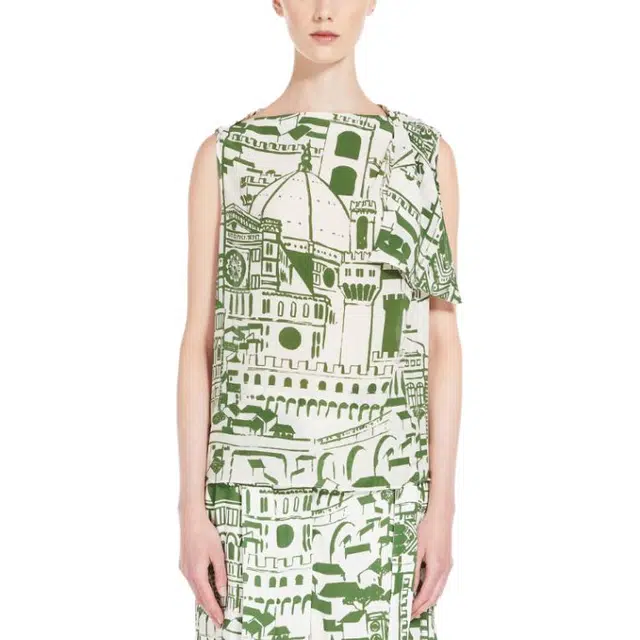 WEEKEND MaxMara Basilio Printed Silk Top T