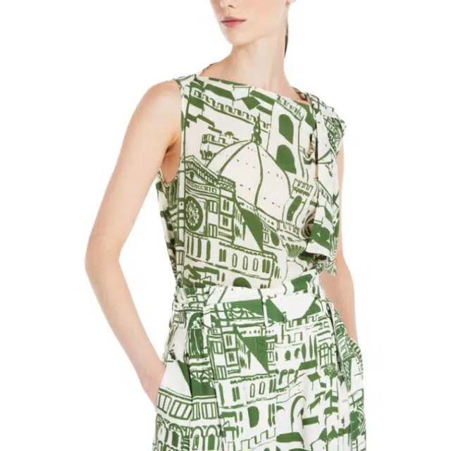 WEEKEND MaxMara Basilio Printed Silk Top T
