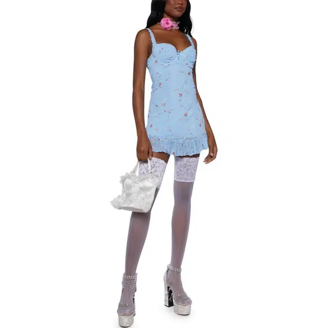 Dolls Kill Sugar Thrillz I'm Baby Mini Slip Dress