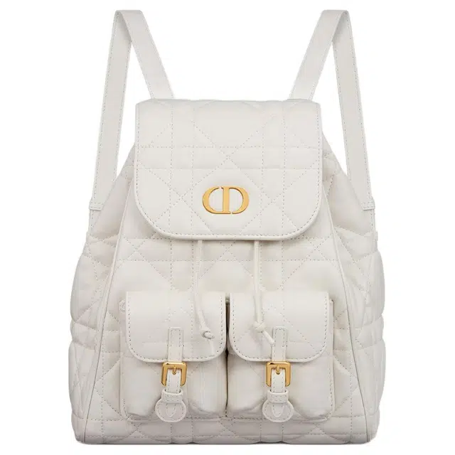 Dior Caro Backpack White