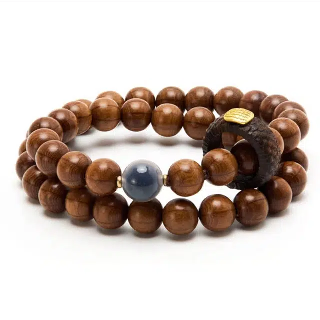 陌阡雪 国潮小众设计龙鳞纹盘玩 六道木 木作手串 男女同款情侣款