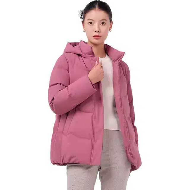坦博尔 可脱卸帽宽松保暖羽绒服 女款