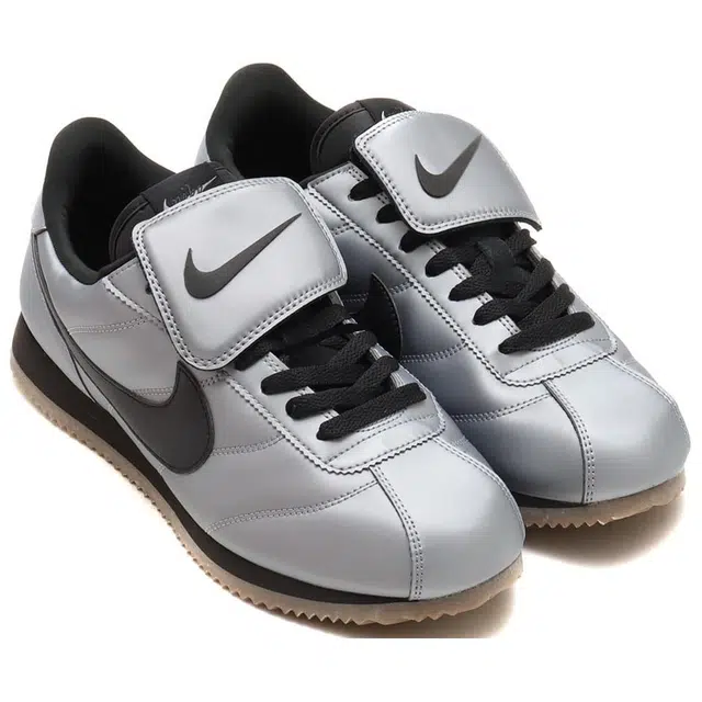 Nike Cortez LEATHER SE "Metallic Cool Grey Black"