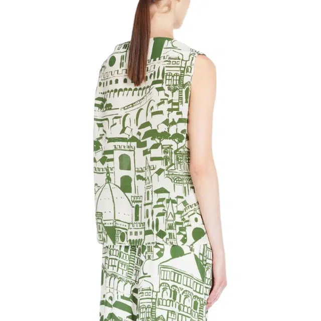WEEKEND MaxMara Basilio Printed Silk Top T