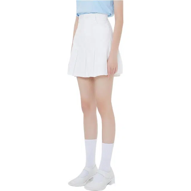 美特斯邦威 纯色中腰合身休闲短裙 女款