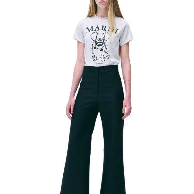 MARDI MERCREDI FW24 PEARL NECKLACE-OATMEAL BLACK T