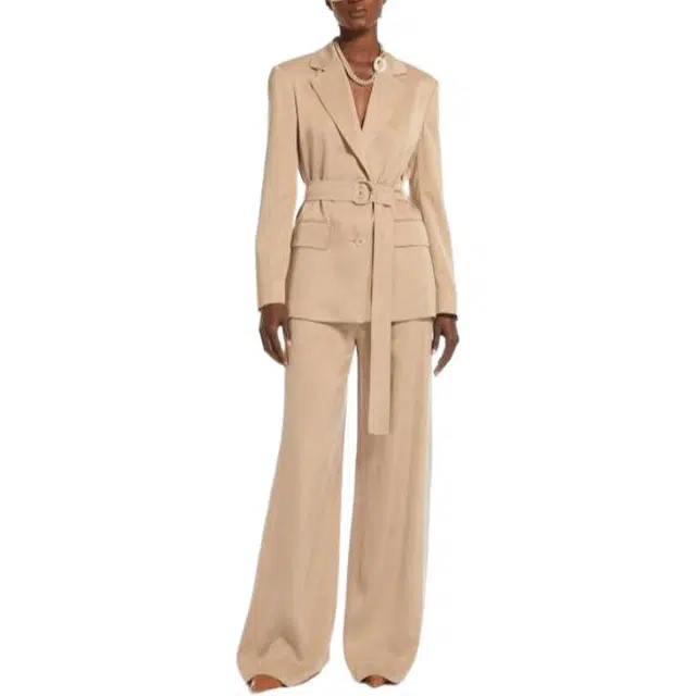 MaxMara studio Gardena Flowing Satin Trousers