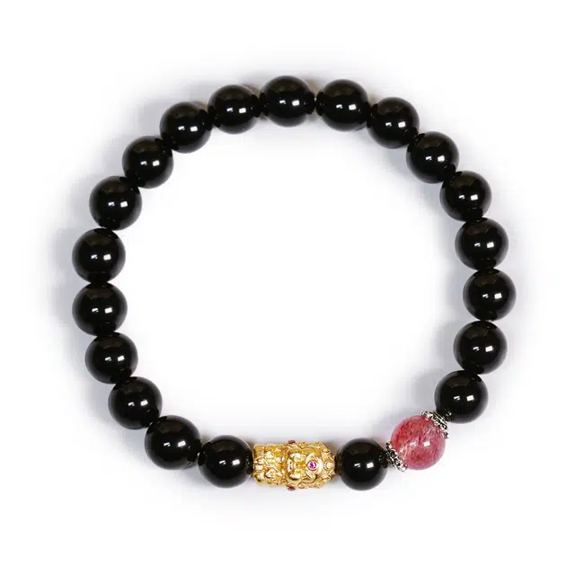 恋银手作 守护佛新中式复古手饰 玛瑙 手串 男女同款情侣款