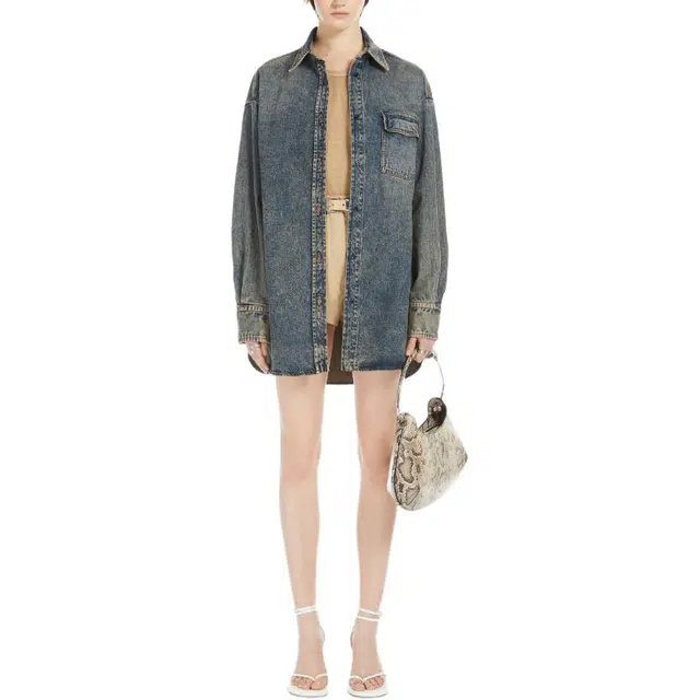 SportMax Targa Oversized denim blouse