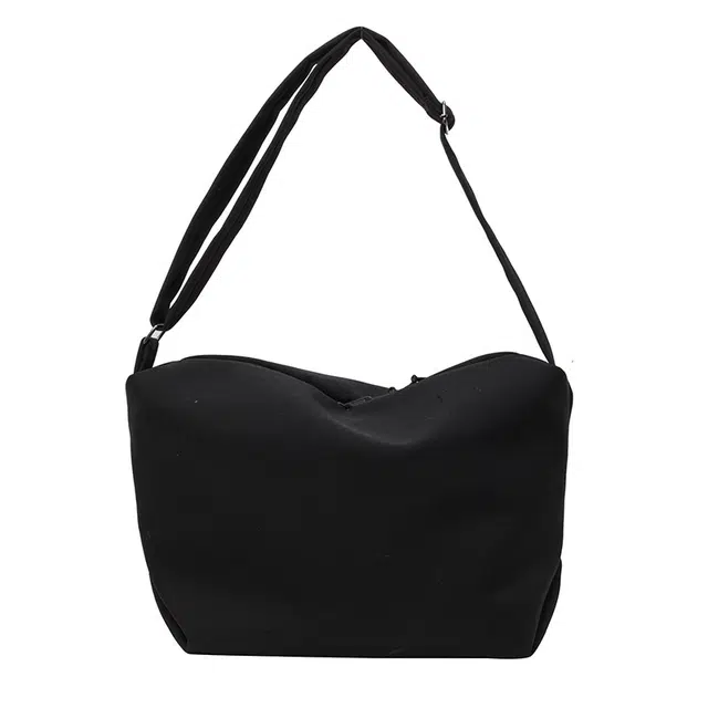 帕克熊 大容量日常通勤 布 单肩斜挎包 男女同款情侣款 浅绿色/米白色/黑色/卡其色/香芋色