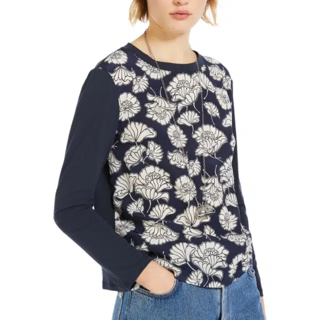 WEEKEND MaxMara Calamai Printed Silk And Jersey T-Shirt
