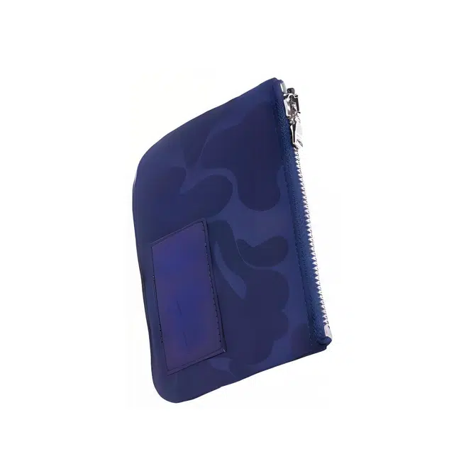 A BATHING APE Bape Camo Nylon Wallet Blue/Black/White