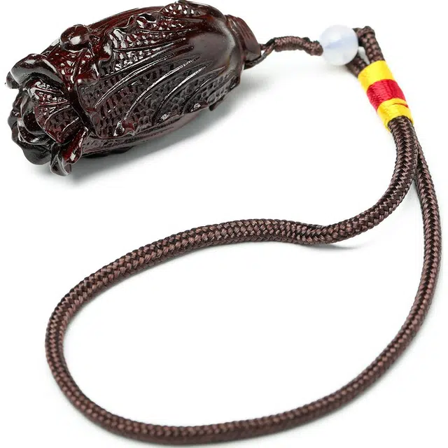 三檀小舍 国风国潮 手握百财百财聚来 财源滚滚 精工雕刻文玩盘玩 紫檀属 把件 男女同款情侣款