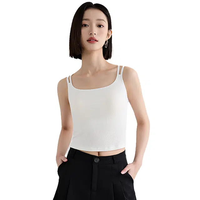 美力城 纯色凉感聚拢遮副乳打底背心 女款