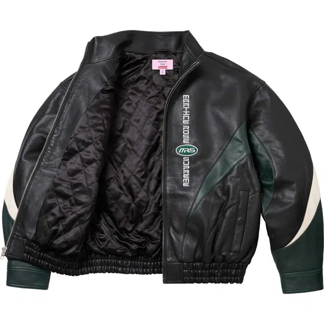 Supreme x Martine rose FW24 WEEK4 Leather Jacket logo