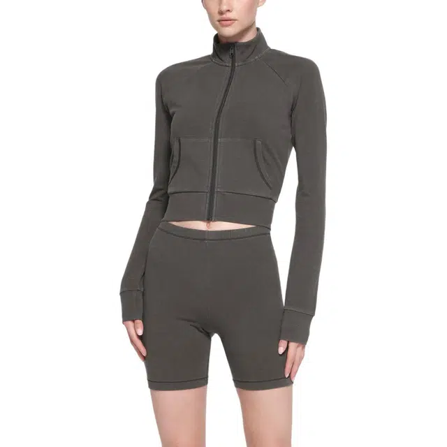 SKIMS SS24 OUTDOOR BIKE SHORT WASHED ONYX