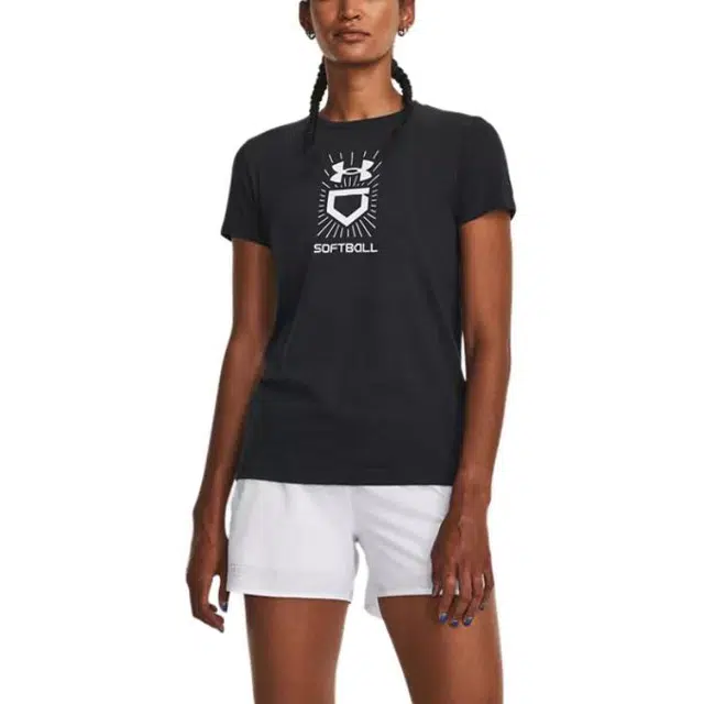 Under Armour Ua Softball Vertical Logo Short Sleeve T