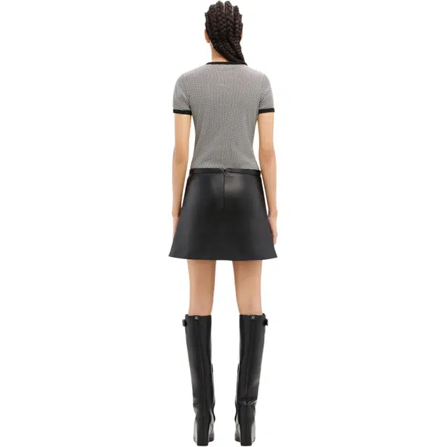 COURREGES FW24 CONTRAST HOUNDSTOOTH T-SHIRT T Houndstooth White Black