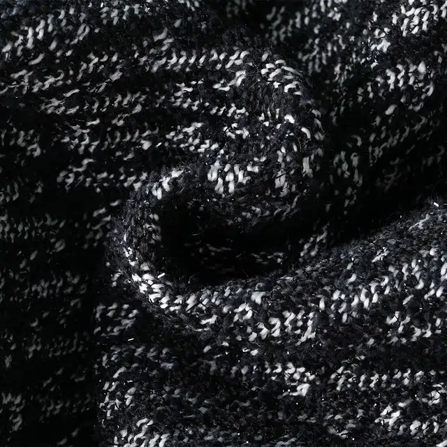 米思阳 长袖开衫截短外套 女款 黑白色