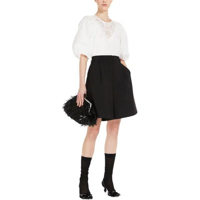 WEEKEND MaxMara Manico Poplin Blouse With Embroidery T
