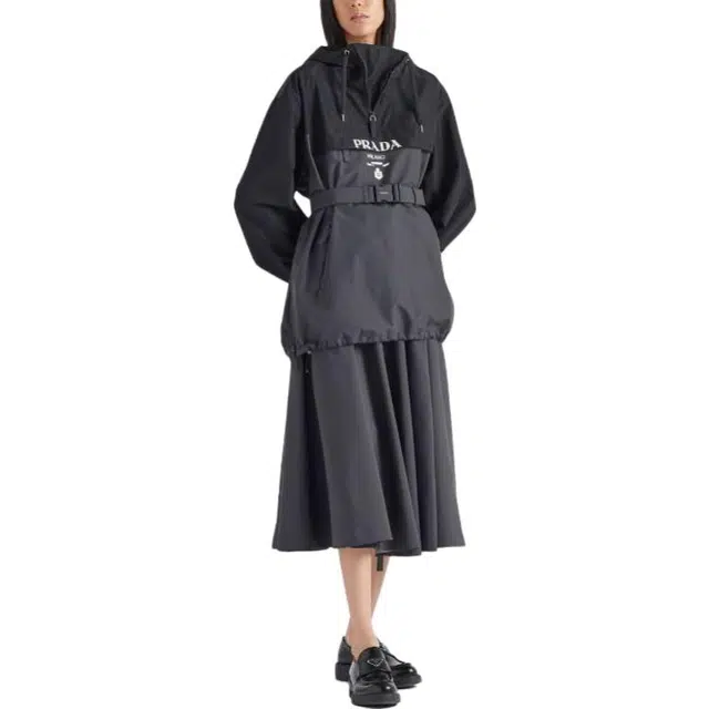 PRADA Technical Fabric Midi-Skir