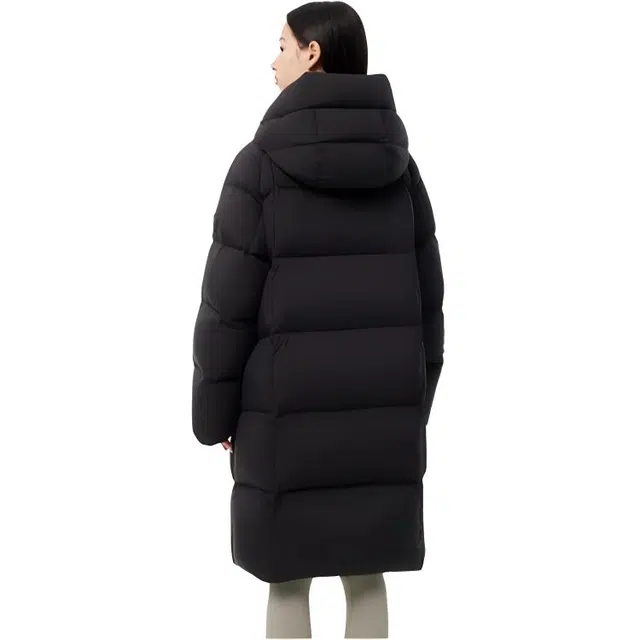 坦博尔 过膝纯色简约羽绒服 女款