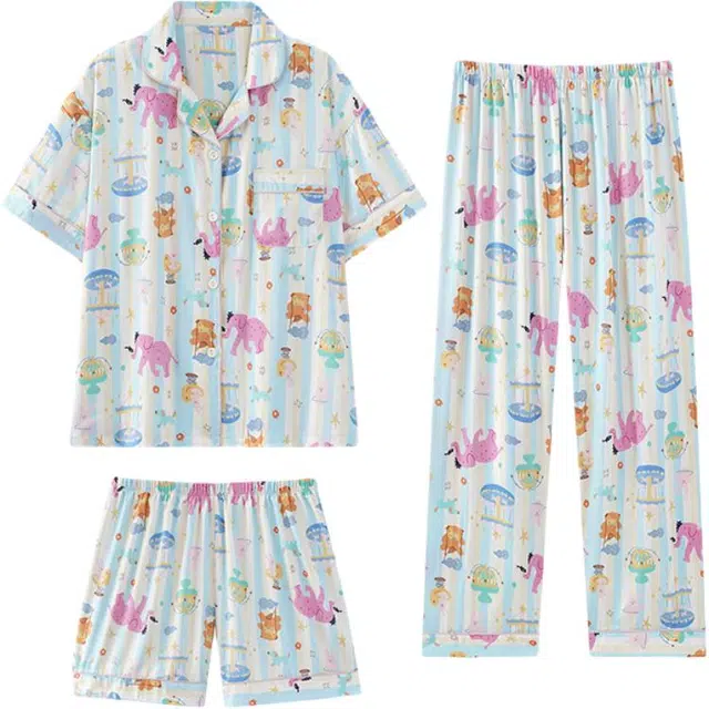 北极绒 亲肤透气柔软舒眠睡衣套装 女款