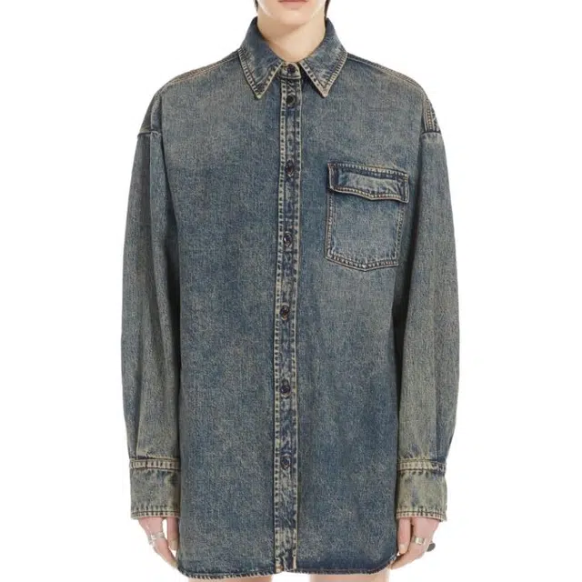 SportMax Targa Oversized denim blouse
