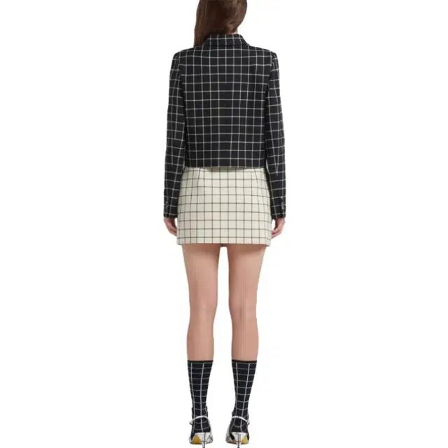 MARNI Black Checked Wool Jacket
