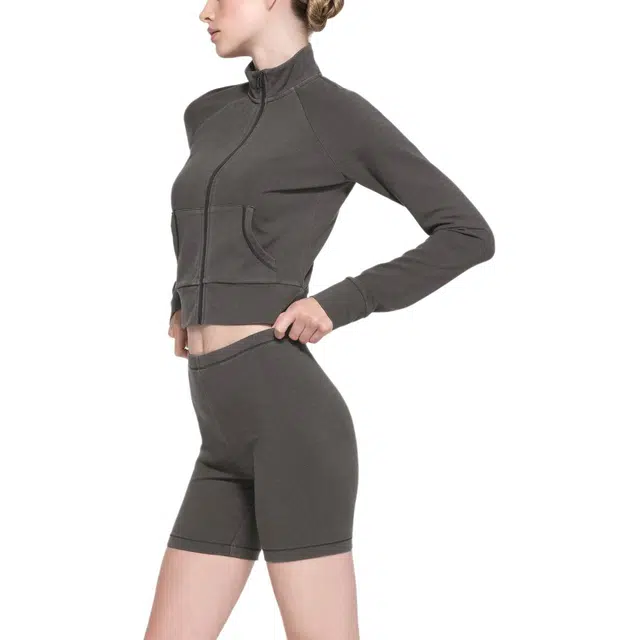 SKIMS SS24 OUTDOOR BIKE SHORT WASHED ONYX