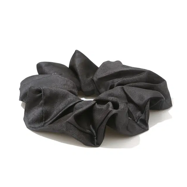 如花梦 法式古典暗纹褶皱大肠发圈 高级感宽边扎发发饰发绳 轻奢气质通勤不伤发 布艺 头绳 女款