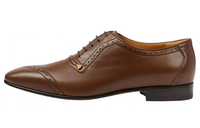 Gucci Brown Leather Casual Shoes