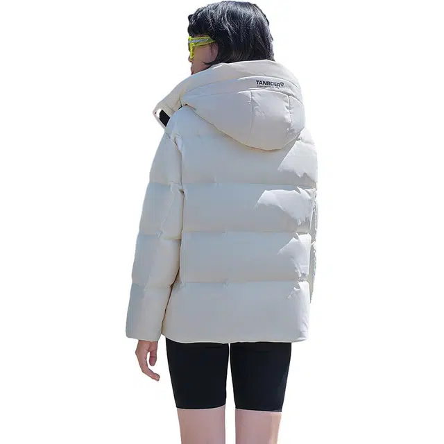 坦博尔 可脱卸帽短款加厚运动休闲拉链式长袖羽绒服 女款