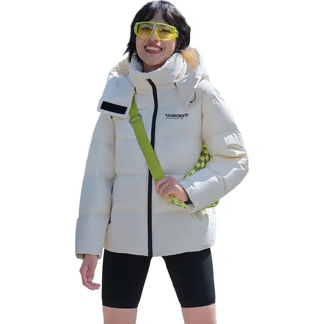 坦博尔 可脱卸帽短款加厚运动休闲拉链式长袖羽绒服 女款