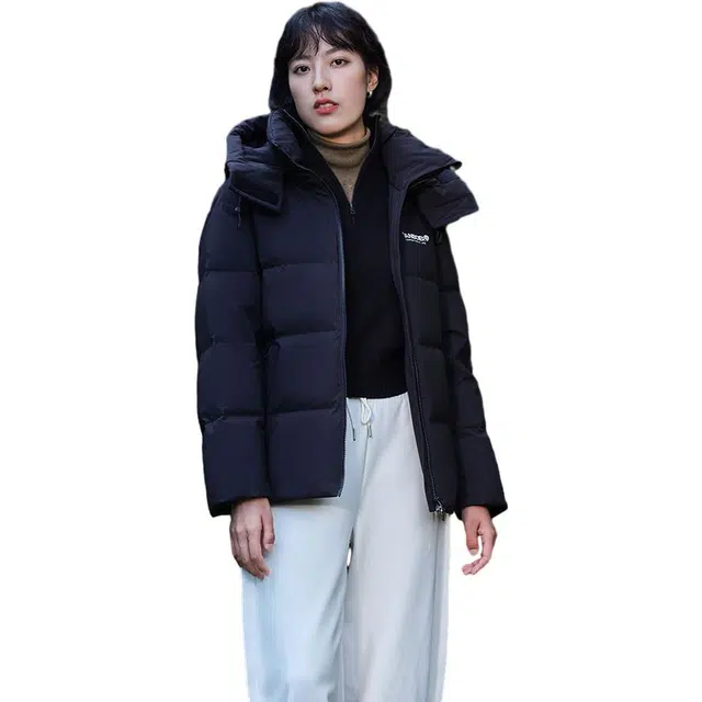 坦博尔 可脱卸帽短款加厚运动休闲拉链式长袖羽绒服 女款