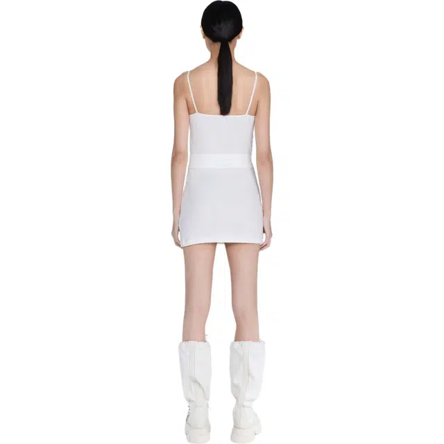 DION LEE VENTRAL BONED RIB DRESS Ivory