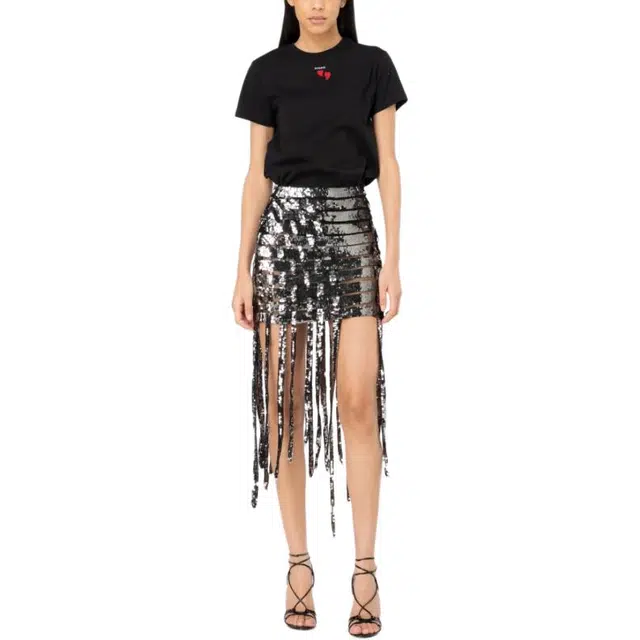 PINKO T-Shirt With Heart Embroidery T