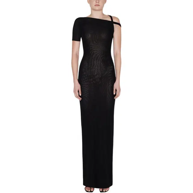 Khy DROP 004 Mesh Stretch Twist Maxi Dress Black