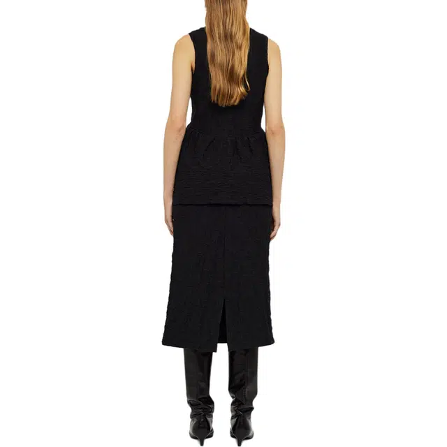 JIL SANDER SS24 Sleeveless Cotton Dress With Balloon Basque