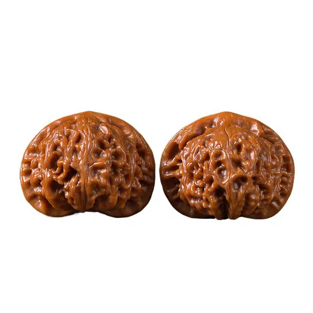 陌阡雪 国潮宫灯狮子头老树文玩核桃手捻精品 桃核 把件 男女同款情侣款