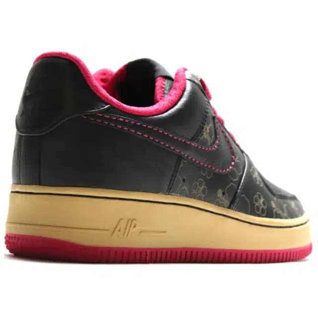 Nike Air Force 1 Low Black Floral Pink