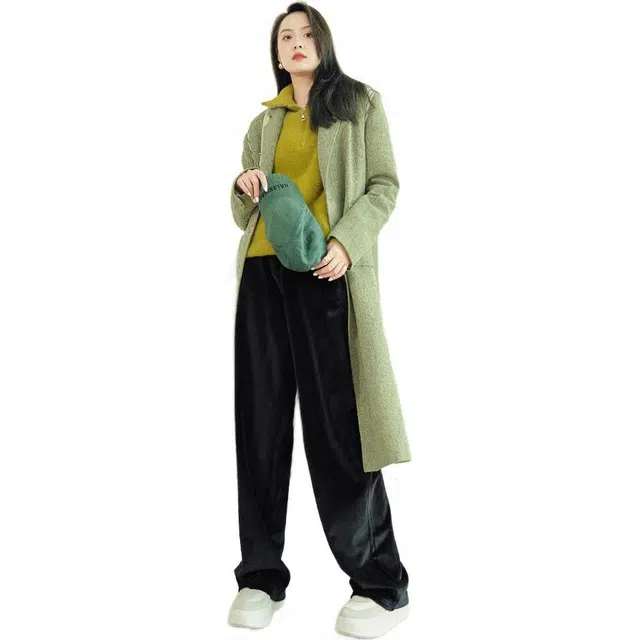 美洋 时尚休闲简约直筒休闲裤 女款 黑色