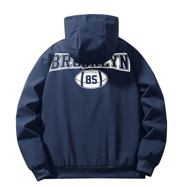 纳趣 美式复古嘻哈街头宽松休闲时尚连帽夹克外套 男女同款