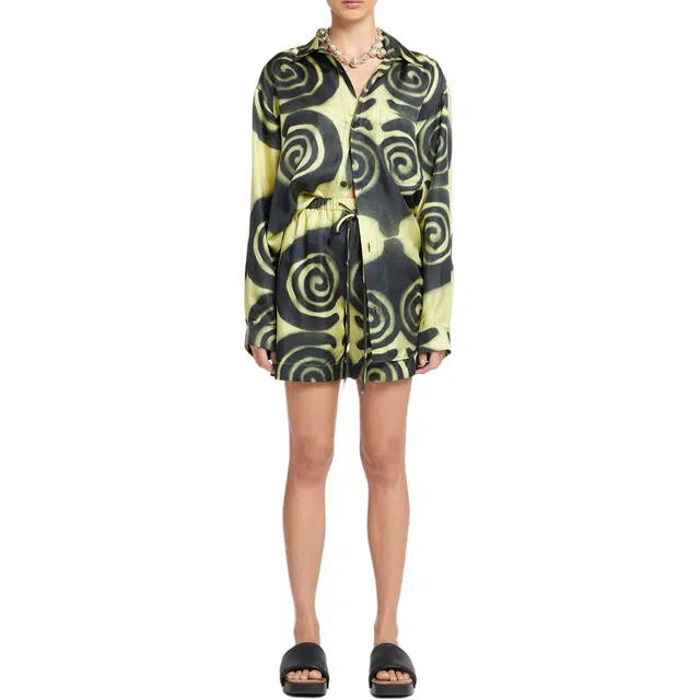NANUSHKA Printed Twill Silk Shirt